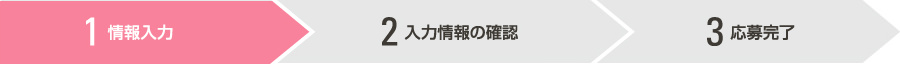 情報入力入力情報の確認応募完了
