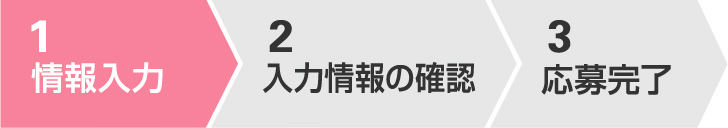 情報入力入力情報の確認応募完了